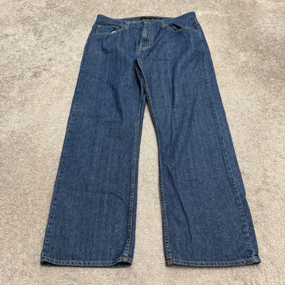 Tommy Hilfiger Freedom Relaxed Fit Straight Leg Denim Jeans Mens 36x30 Blue NWT